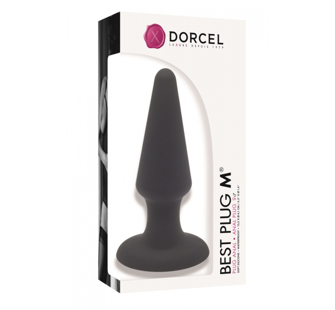 Анальная пробка Dorcel Best Plug M мягкий soft-touch силикон, макс. диаметр 4,1см