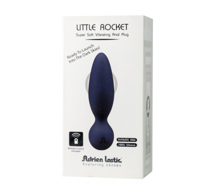 Анальная вибропробка Adrien Lastic Little Rocket с пультом LRS, макс. диаметр 3,5см, soft-touch