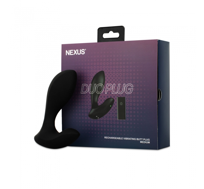 Анальная вибропробка Nexus DUO Plug Medium, пульт ДУ