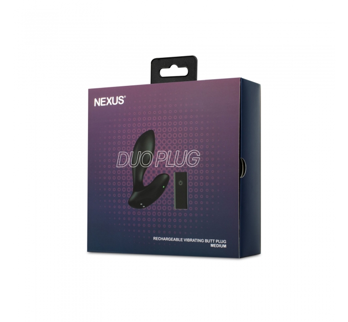 Анальная вибропробка Nexus DUO Plug Medium, пульт ДУ
