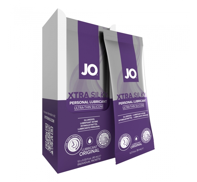 Набор лубрикантов Foil Display Box – JO Xtra Silky Siliconel – 12 x 10ml
