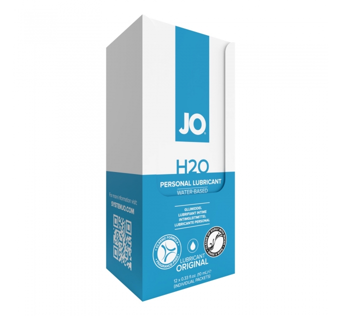 Foil Display Box - JO H2O Lubricant - Original - 12 x 10ml