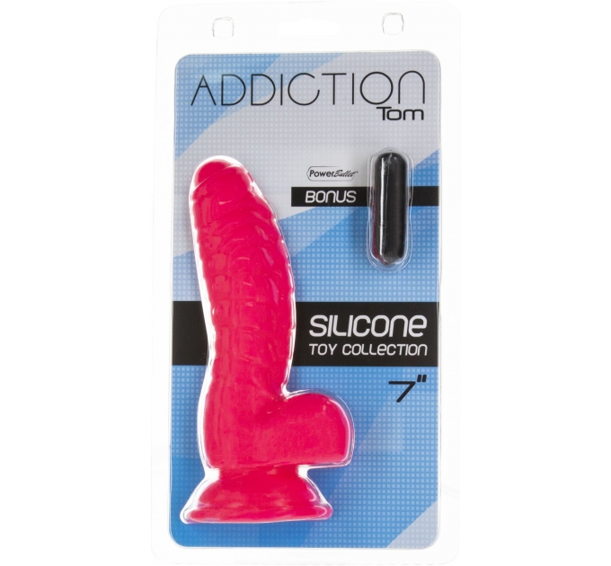 Фаллоимитатор ADDICTION - Tom 7" Dildo With Balls - Pink