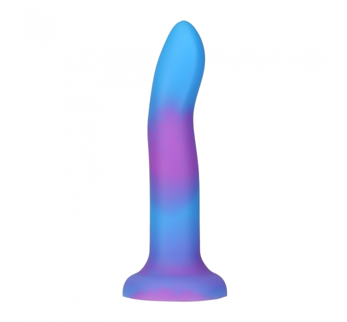 Светящийся в темноте фаллоимитатор ADDICTION - Rave - 8" Glow in the Dark Dildo - Blue Purple