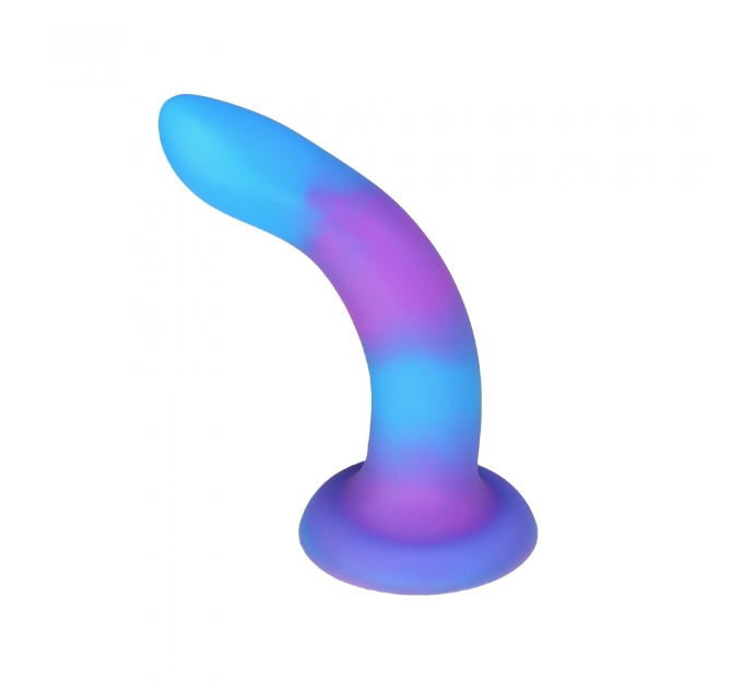 Светящийся в темноте фаллоимитатор ADDICTION - Rave - 8" Glow in the Dark Dildo - Blue Purple