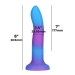 Светящийся в темноте фаллоимитатор ADDICTION - Rave - 8" Glow in the Dark Dildo - Blue Purple