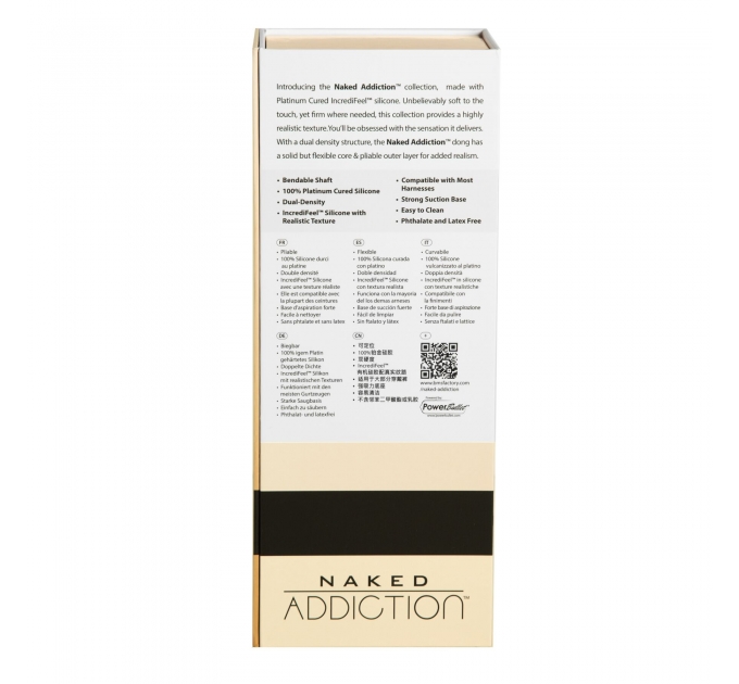 Фаллоимитатор Naked Addiction – 9” Silicone Dual Density Bendable Dildo - Vanilla