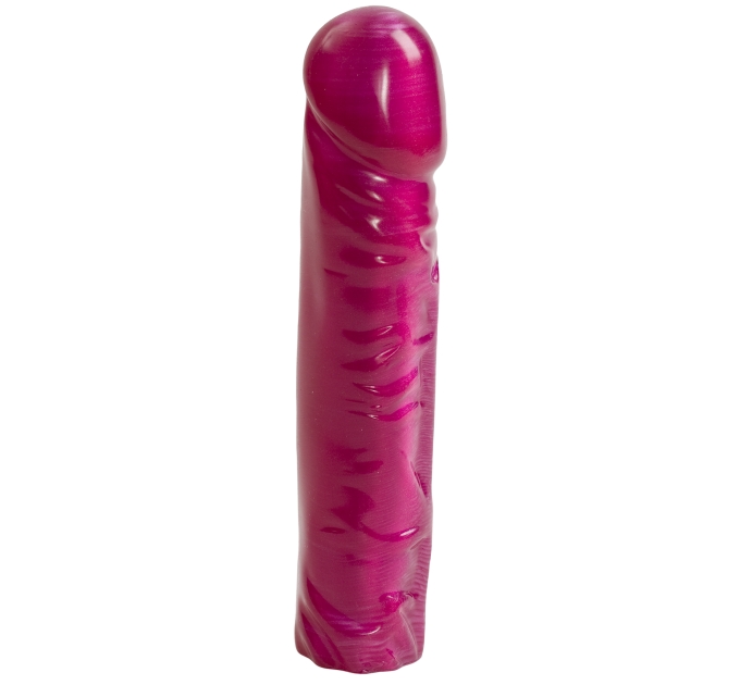 Фаллоимитатор Doc Johnson Radiant Gems 8 Inch Fuchsia, диаметр 4,3см, антибактериальный ПВХ