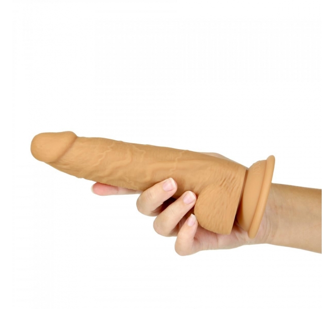 Фаллоимитатор Naked Addiction — 8″ Silicone Dual Density Dildo Vanilla, вибропуля в подарок