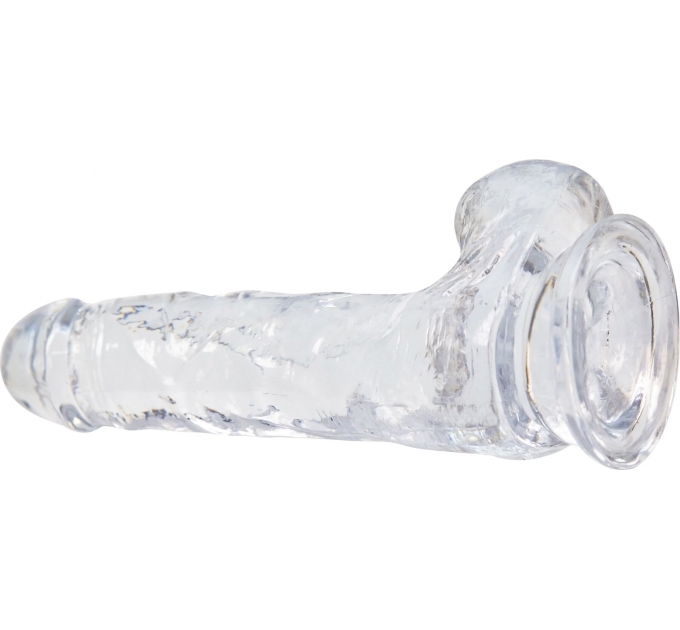 Фаллоимитатор ADDICTION - Crystal Clear Dildo with Balls - 7"