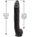 Фаллоимитатор Doc Johnson Dick Rambone Cock Black (в ПЭ пакете!), диаметр 6см, длина 42см, ПВХ