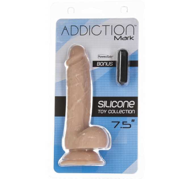 Фаллоимитатор ADDICTION - Mark 7.5" Dildo With Balls, Beige