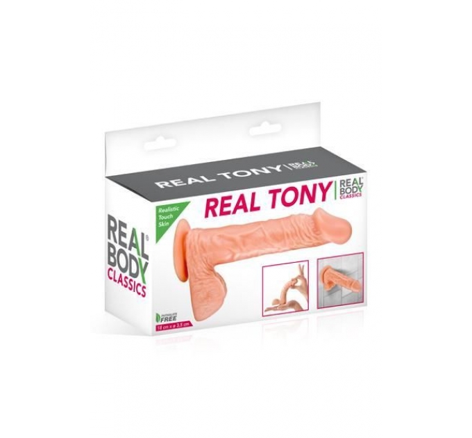 Фаллоимитатор Real Body - Real Tony Flash, TPE, диаметр 3,5см