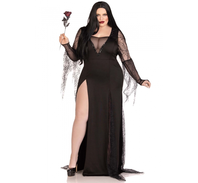 Эротический костюм Мортиши Аддамс Leg Avenue Sexy Spooky Morticia 3X-4X