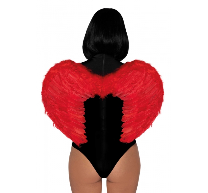 Leg Avenue Marabou feather devil wings Red
