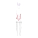 Obsessive Bunny suit 4 pcs costume pink S/M