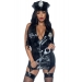 Виниловый костюм полицейской Leg Avenue Vinyl Naughty Cop Black S, платье, фуражка, наручники