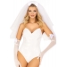 Эротический костюм невесты Leg Avenue Tiered bridal veil O/S