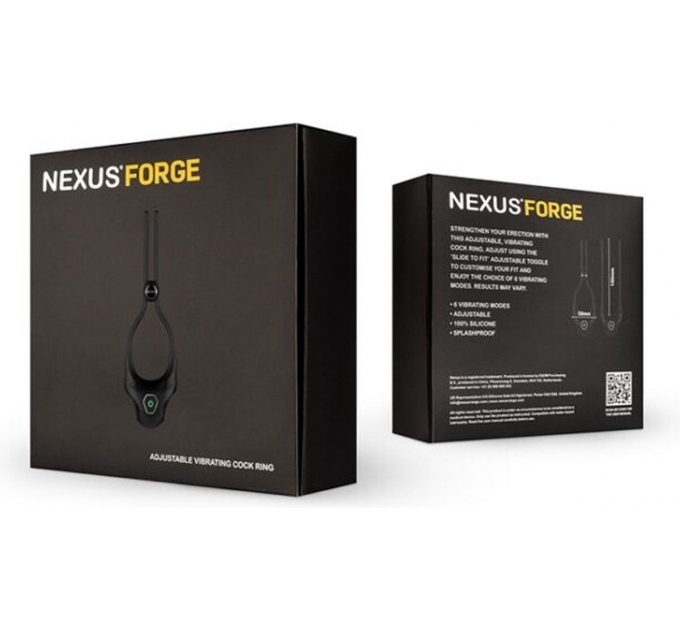 Эрекционное кольцо Nexus FORGE Vibrating Adjustable Lasso - Black