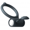 Эрекционное кольцо Dorcel Power Clit Black V2 с вибрацией, с язычком со щеточкой