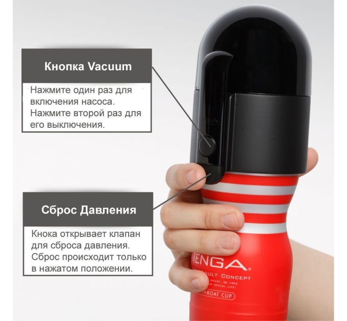 Вакуумная насадка Tenga Vacuum Controller, единственный сосущий (без мастурбатора)
