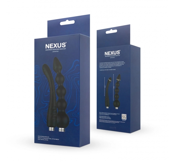 Набор насадок для анального душа Nexus ADVANCED Shower Douche Duo Kit - Black