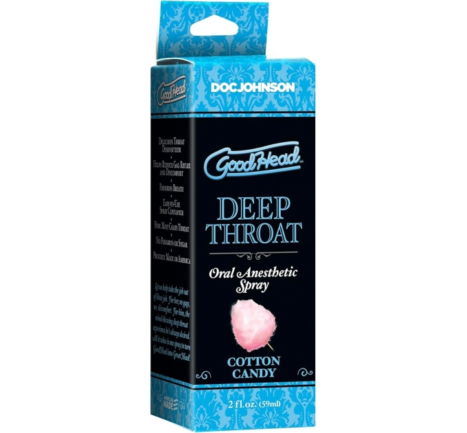 Спрей для минета Doc Johnson GoodHead DeepThroat Spray – Cotton Candy 59 мл для глубокого минета