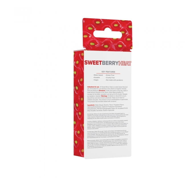 Гель для клитора System JO - Sweet Berry Heat (10 мл), можно для поцелуев, вибрация с разогревом