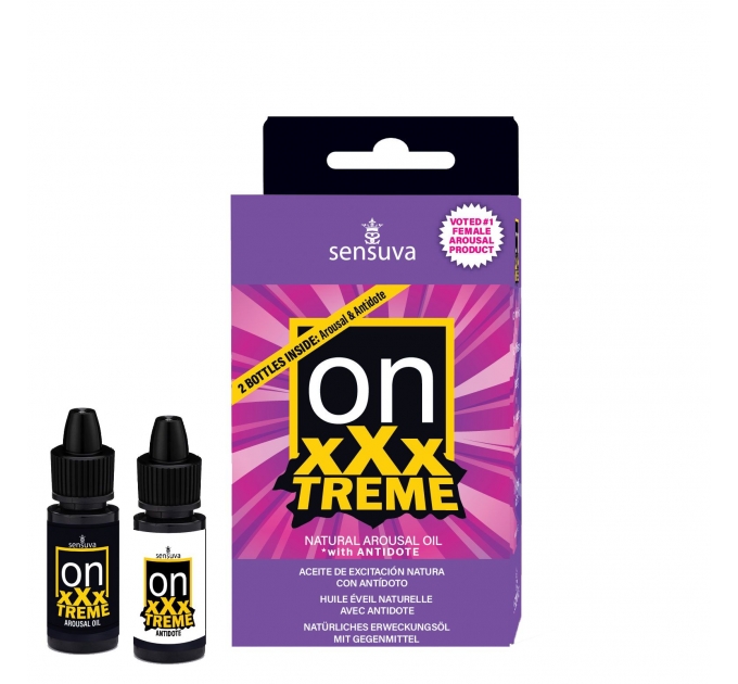 Возбуждающие капли для клитора Sensuva On xXxTREME Arousal Oil (5 мл) with Antidote (5 мл)