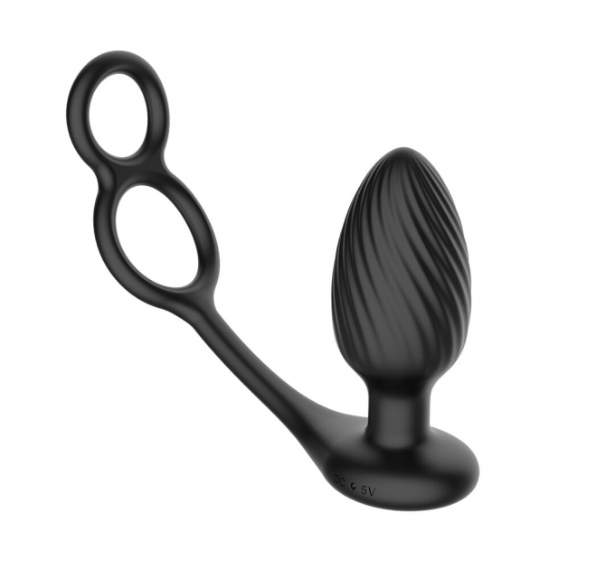 Анальная вибропробка Nexus Tornado Cock and Ball Ring
