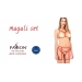 Комплект белья MAGALI SET OpenBra red XXL/XXXL - Passion Exclusive: стрэпы: лиф, трусики и пояс