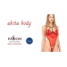 Боди с высоким вырезом бедра AKITA BODY red S/M - Passion Exclusive