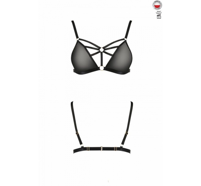 Бюстгальтер-стрепы MEGGY BRA black XXL/XXXL - Passion Exclusive