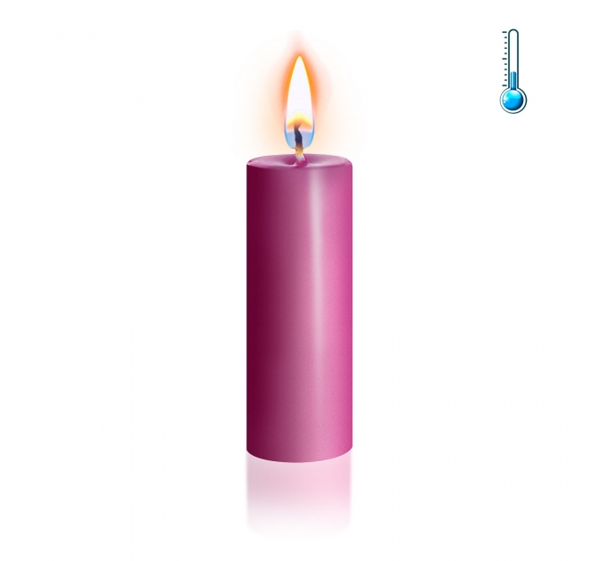 Розовая свеча восковая S 10 см низкотемпературная