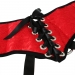 Трусы для страпона Sportsheets - SizePlus Red Lace Satin Corsette, с корсетной утяжкой, ульракомфорт