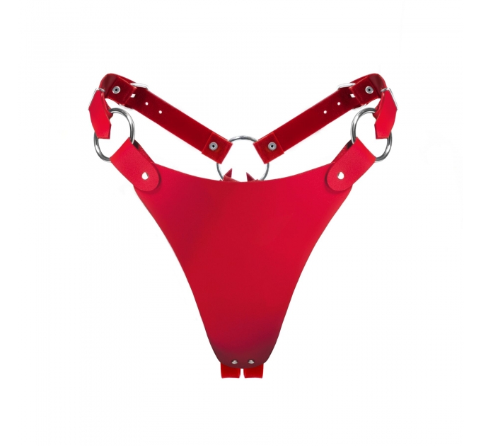 Трусики из натуральной кожи Feral Feelings - String Bikini Red