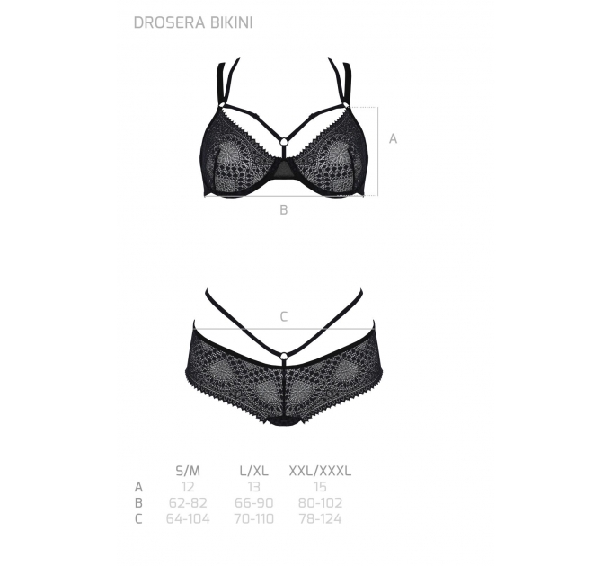 Комплект Passion DROSERA BIKINI black L/XL - ECO Passion