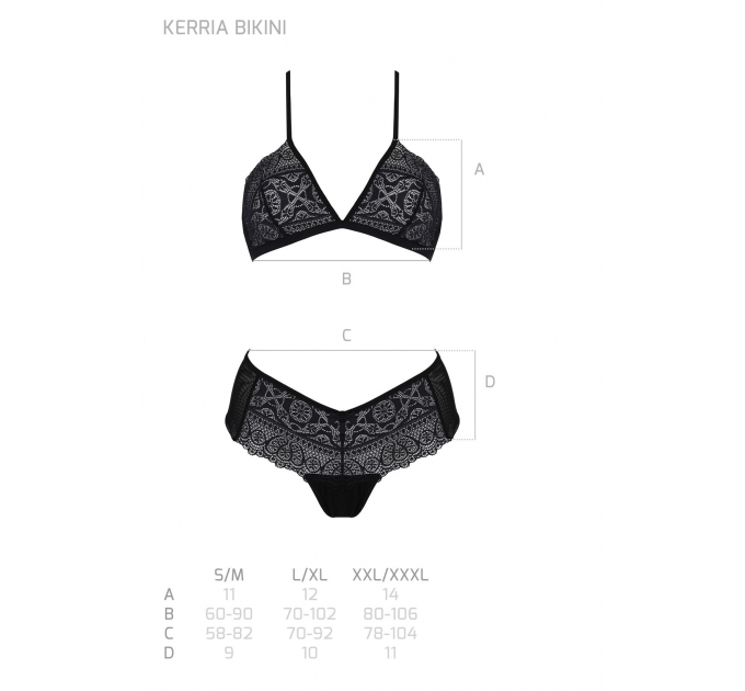 Комплект Passion KERRIA BIKINI black L/XL - ECO Passion