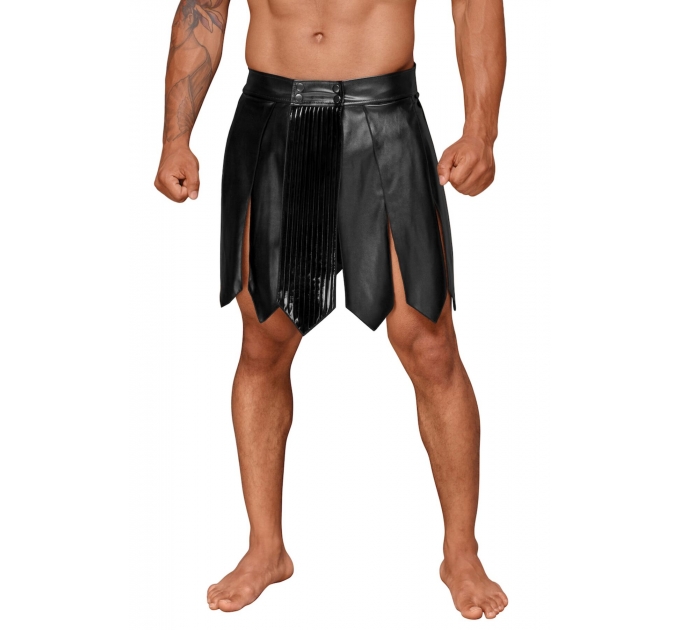 Мужская юбка гладиатора Noir Handmade H053 Eco leather men's gladiator skirt - S