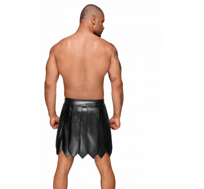 Мужская юбка гладиатора Noir Handmade H053 Eco leather men's gladiator skirt - S