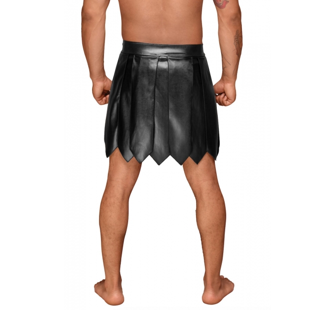 Мужская юбка гладиатора Noir Handmade H053 Eco leather men's gladiator skirt - S