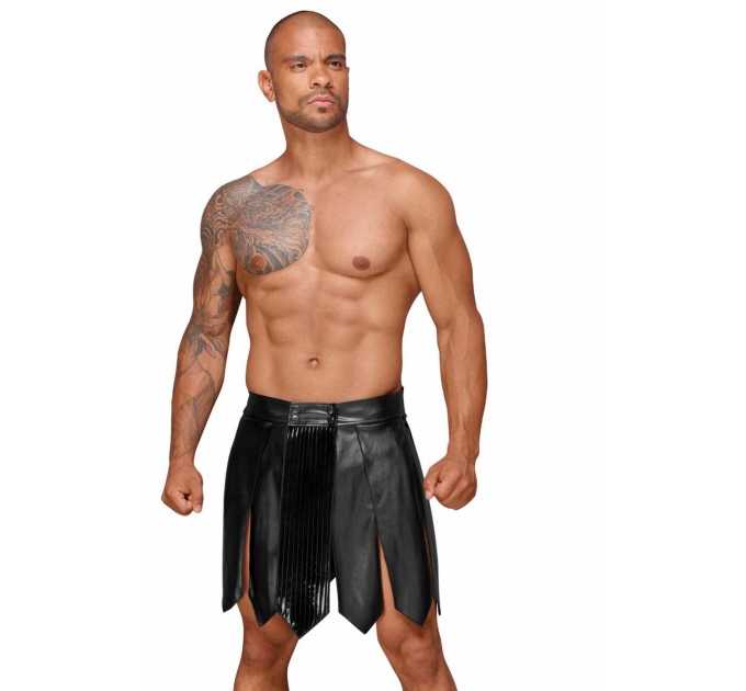 Мужская юбка гладиатора Noir Handmade H053 Eco leather men's gladiator skirt - S