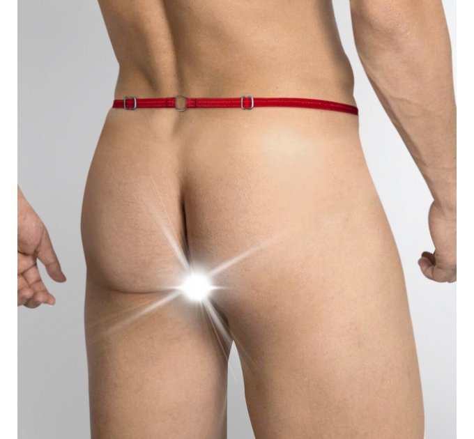 Мужские трусы XS-2XL с силиконовой анальной пробкой Art of Sex - Joni plug panties size M Red