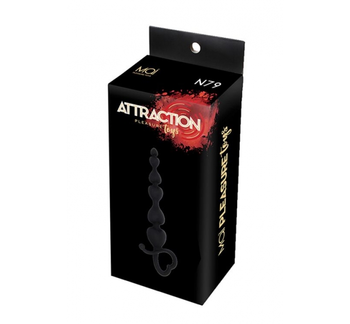 Анальные бусы MAI Attraction Toys №79 Black, длина 18см, диаметр 3,1см