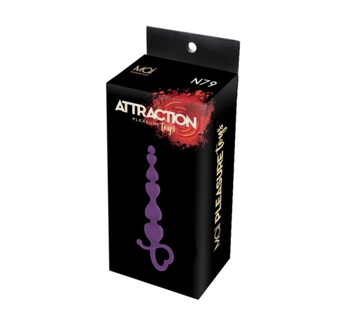Анальные бусы MAI Attraction Toys №79 Purple, длина 18см, диаметр 3,1см