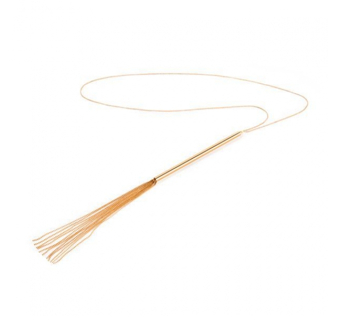 Цепочка плеть на шею Bijoux Indiscrets MAGNIFIQUE Necklace Whip - Gold, украшение для тела