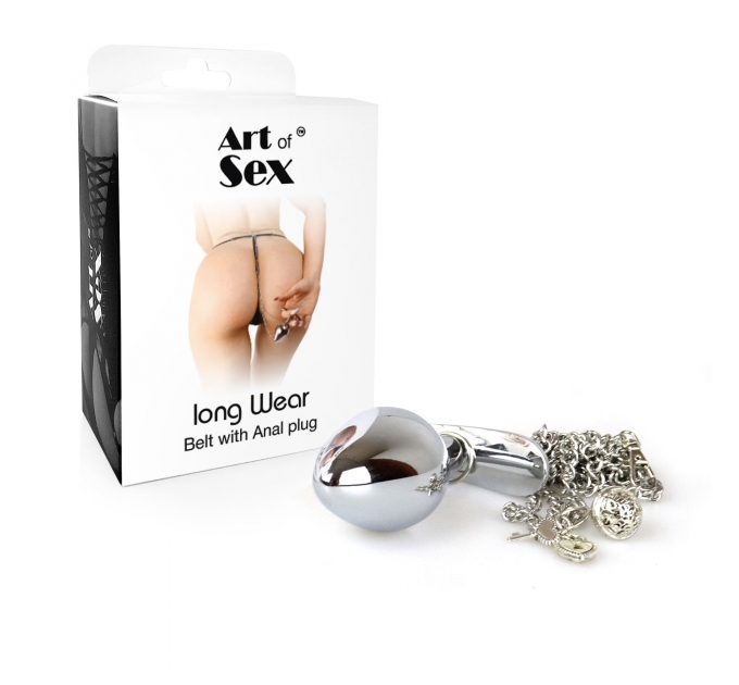 Украшение на тело Art of Sex - Long Wear с металлической анальной пробкой М