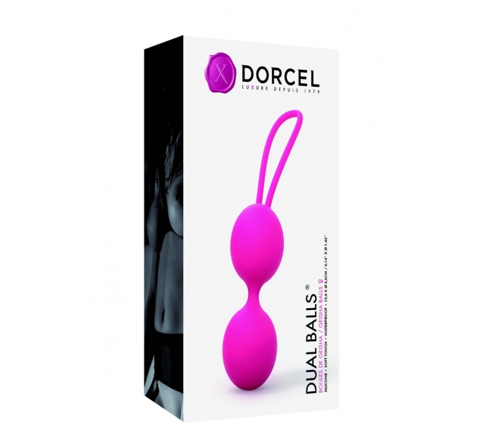 Вагинальные шарики Dorcel Dual Balls Magenta, диаметр 3,6см, вес 55гр