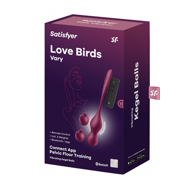 Вагинальные шарики с вибрацией Satisfyer Love Birds Vary Connect App