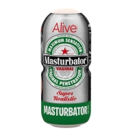 Недорогой мастурбатор-вагина Alive Heineken Vagina в виде банки пива